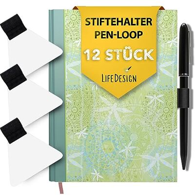 LifeDesign 12 Stück Pen Loop Stifthalter Notizbuch Stiftschlaufe selbstklebend Stifthalter selbstklebend Pen Holder Stifte Halter für Kalender, Klemmbrett, Adressbuch I Stiftehalter Pen Clip Stifte Halterung LifeDesign 12 Stück Pen Loop Stifthalter Notizbuch Stiftschlaufe selbstklebend Stifthalter selbstklebend Pen Holder Stifte Halter für Kalender, Klemmbrett, Adressbuch I Stiftehalter Pen Clip Stifte Halterung