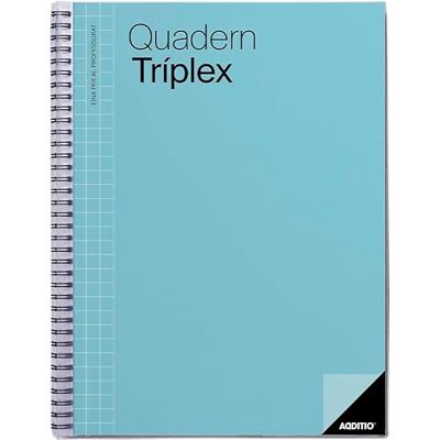 Additio Triplex-Buch für Lehrer, Monats- und Wochenplanung, Bewertung, Nachhilfe, Besprechungen, umweltfreundliches Papier, Größe 22,5 x 31 cm, Katalanisch, Blau Additio Triplex-Buch für Lehrer, Monats- und Wochenplanung, Bewertung, Nachhilfe, Besprechungen, umweltfreundliches Papier, Größe 22,5 x 31 cm, Katalanisch, Blau