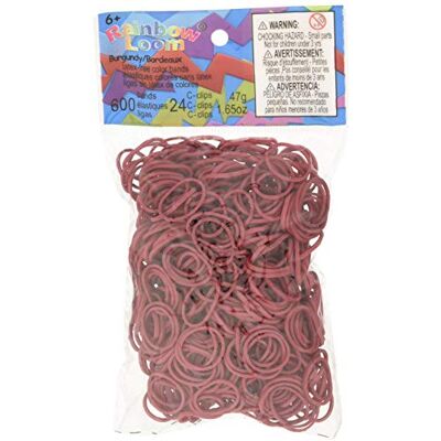 Rainbow Loom Haargummis, Bordeauxbraun Rainbow Loom Haargummis, Bordeauxbraun