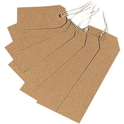 Q-Connect KF01596 Anhänger mit Bändchen, 70 x 35mm, 1000 Stück, gelbbraun Q-Connect KF01596 Anhänger mit Bändchen, 70 x 35mm, 1000 Stück, gelbbraun