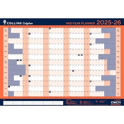 Collins Colplan 12 Monate Mittel-/Akademisches Jahr Wandplaner Juli 2025 Juli 2026 Monatskalender A1 Collins Colplan 12 Monate Mittel-/Akademisches Jahr Wandplaner Juli 2025 Juli 2026 Monatskalender A1