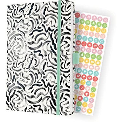 Sigel J2311 Wochenkalender Jolie 2022 ca. A5 schwarz, weiß Hardcover 174 Seiten mit vielen Infos und praktischen Stickern FSC-zertifiziert Terminplaner Sigel J2311 Wochenkalender Jolie 2022 ca. A5 schwarz, weiß Hardcover 174 Seiten mit vielen Infos und praktischen Stickern FSC-zertifiziert Terminplaner