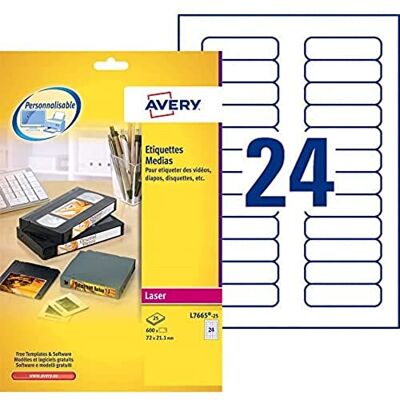 Avery Mini Laser-Data Cartridge 68-Aufkleber Avery Mini Laser-Data Cartridge 68-Aufkleber