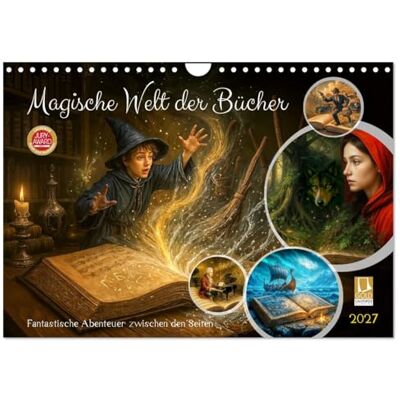 CALVENDO Le monde magique des livres Des aventures fantastiques entre les pages (Calendrier mural 2027 DIN A4 vertical), calendrier mensuel CALVENDO Le monde magique des livres Des aventures fantastiques entre les pages (Calendrier mural 2027 DIN A4 vertical), calendrier mensuel
