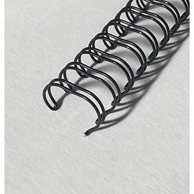Pavo Premium WireBind Drahtbinderücken A4, 7,9 mm, 34 Schlaufen, 3:1 Teilung, für 36-50 Blatt, Schwarz, Packung mit 100 Stück 8001897 Pavo Premium WireBind Drahtbinderücken A4, 7,9 mm, 34 Schlaufen, 3:1 Teilung, für 36-50 Blatt, Schwarz, Packung mit 100 Stück 8001897