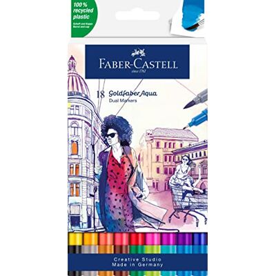 Faber-Castell Goldfaber Aqua Dual Marker, 18 Farben Faber-Castell Goldfaber Aqua Dual Marker, 18 Farben