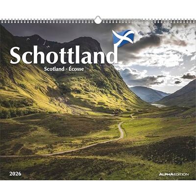 Alpha Schottland 2026 – Wandkalender 52×42,5 cm mit 12 beeindruckenden Landschafts- & Burgenmotiven, dekorativer Monatskalender für Schottland-Fans & Naturfreunde: Scotland · Écosse Alpha Schottland 2026 – Wandkalender 52×42,5 cm mit 12 beeindruckenden Landschafts- & Burgenmotiven, dekorativer Monatskalender für Schottland-Fans & Naturfreunde: Scotland · Écosse