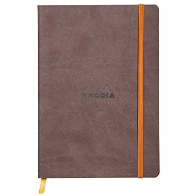 Rhodia 117453C Kladde Notizbuch rama A5 (14,8 x 21cm), Softcover, 80 Blatt elfenbein 90g, Dot, Lesezeichen, Gummizugverschluss, Cover aus Kunstleder, Schokoladenbraun, 1 Stück Rhodia 117453C Kladde Notizbuch rama A5 (14,8 x 21cm), Softcover, 80 Blatt elfenbein 90g, Dot, Lesezeichen, Gummizugverschluss, Cover aus Kunstleder, Schokoladenbraun, 1 Stück