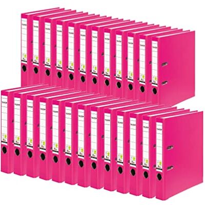 FALKEN Original 25er Pack PP-Color Kunststoff-Ordner. Made in Germany. 5 cm schmal DIN A4 Pastell-Farbe pink Ringordner Vegan Aktenordner Briefordner Büroordner Plastikordner Schlitzordner FALKEN Original 25er Pack PP-Color Kunststoff-Ordner. Made in Germany. 5 cm schmal DIN A4 Pastell-Farbe pink Ringordner Vegan Aktenordner Briefordner Büroordner Plastikordner Schlitzordner