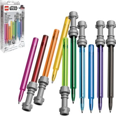 IQ LEGO Schreibwaren Star Wars Lichtschwert Gel-Kugelschreiber 10er-Pack mehrfarbige Cap-Off Edition IQ LEGO Schreibwaren Star Wars Lichtschwert Gel-Kugelschreiber 10er-Pack mehrfarbige Cap-Off Edition