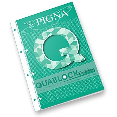 Pigna 02112154 M collati Block mit 4 Löcher verstärkt A4, 40 Blatt, 5Stück Pigna 02112154 M collati Block mit 4 Löcher verstärkt A4, 40 Blatt, 5Stück