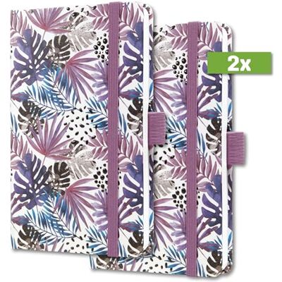 Sigel J4354/2 Wochenkalender Jolie 2024, Violet Jungle Fever, ca. A6, Hardcover, Gummiband, Stiftschlaufe, Einstecktasche, 174 Seiten, aus nachhaltigem Papier, Terminplaner, 2 Stück Sigel J4354/2 Wochenkalender Jolie 2024, Violet Jungle Fever, ca. A6, Hardcover, Gummiband, Stiftschlaufe, Einstecktasche, 174 Seiten, aus nachhaltigem Papier, Terminplaner, 2 Stück