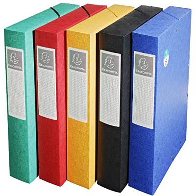 Exacompta 50910E 10er Pack Sammelbox Scotten aufgebaut mit Gummizug 60 mm breit aus extra starkem Colorspan-Karton mit Rückenschild für DIN A4 Archivbox Heftbox Sammelmappe farbig sortiert Exacompta 50910E 10er Pack Sammelbox Scotten aufgebaut mit Gummizug 60 mm breit aus extra starkem Colorspan-Karton mit Rückenschild für DIN A4 Archivbox Heftbox Sammelmappe farbig sortiert