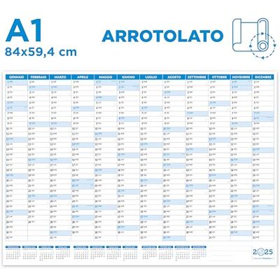 Il Calendario Positivo Wandkalender 2025 84 x 59 cm Planer Versand gerollt ohne Falten Großes Wandformat A1 "Positiv Il Calendario Positivo Wandkalender 2025 84 x 59 cm Planer Versand gerollt ohne Falten Großes Wandformat A1 "Positiv