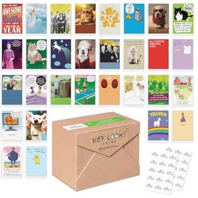 American Greetings Grußkarten aus recyceltem Papier, 30 Stück, für alle Anlässe, mit Umschlägen, Siegeln und Aufbewahrungsbox American Greetings Grußkarten aus recyceltem Papier, 30 Stück, für alle Anlässe, mit Umschlägen, Siegeln und Aufbewahrungsbox