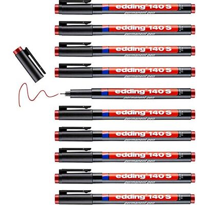 edding 140 S Permanenter Folienschreiber braun 10 Stifte Rundspitze 0,3 mm Stift zum Schreiben auf Glas, Kunststoff, Folien und glatten Oberflächen schnelltrocknend, wisch- und wasserfest edding 140 S Permanenter Folienschreiber braun 10 Stifte Rundspitze 0,3 mm Stift zum Schreiben auf Glas, Kunststoff, Folien und glatten Oberflächen schnelltrocknend, wisch- und wasserfest