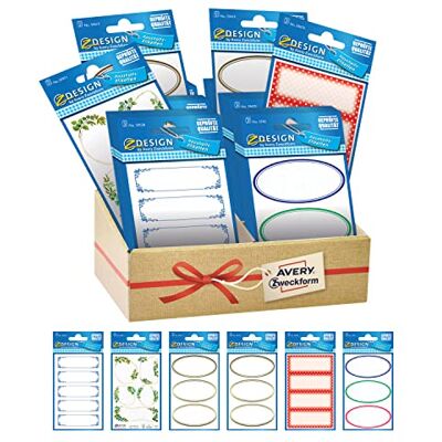 Avery España 48683 Sortiment 60 Aufkleber für Gläser und Flaschen, 6 verschiedene Fantasien, insgesamt 60 Aufkleber auf Kartonaufsteller Avery España 48683 Sortiment 60 Aufkleber für Gläser und Flaschen, 6 verschiedene Fantasien, insgesamt 60 Aufkleber auf Kartonaufsteller
