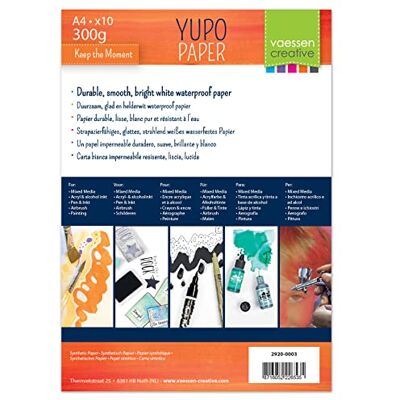 Creative Florence Yupo Aquarellpapier Weiß A4 Zeichenpapier 10 Stück Synthetisch Alcohol Ink Papier und Marker Papier für Wasserfarben zum Malen und Zeichnen 216 gsm Creative Florence Yupo Aquarellpapier Weiß A4 Zeichenpapier 10 Stück Synthetisch Alcohol Ink Papier und Marker Papier für Wasserfarben zum Malen und Zeichnen 216 gsm