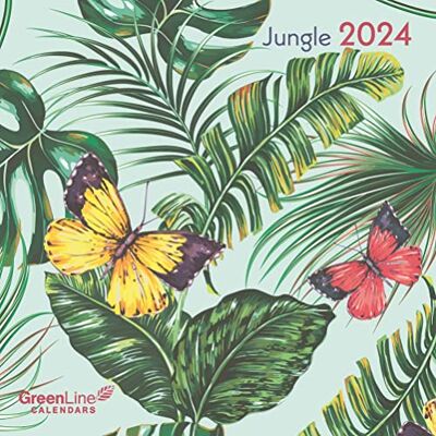 GreenLine Jungle 2024 Wand-Kalender Broschüren-Kalender 30x30 30x60 geöffnet, Klein GreenLine Jungle 2024 Wand-Kalender Broschüren-Kalender 30x30 30x60 geöffnet, Klein
