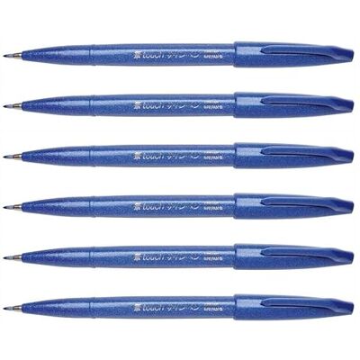 Pentel SES15 Brush Sign Pen Fasermaler flexibler Faserspitze, Neonfarben, 6 Stück Pentel SES15 Brush Sign Pen Fasermaler flexibler Faserspitze, Neonfarben, 6 Stück