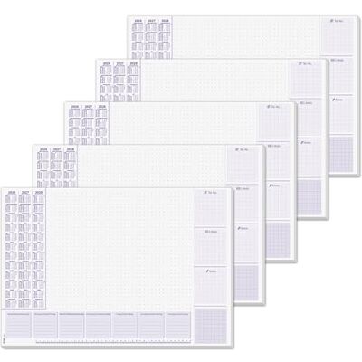 Sigel H6355/5 Papier-Schreibtischunterlage DIN A2, Kalender 2026 2028 und Wochenplan, 30 Blatt, 5 Stück, Schreibunterlage aus nachhaltigem Papier Sigel H6355/5 Papier-Schreibtischunterlage DIN A2, Kalender 2026 2028 und Wochenplan, 30 Blatt, 5 Stück, Schreibunterlage aus nachhaltigem Papier