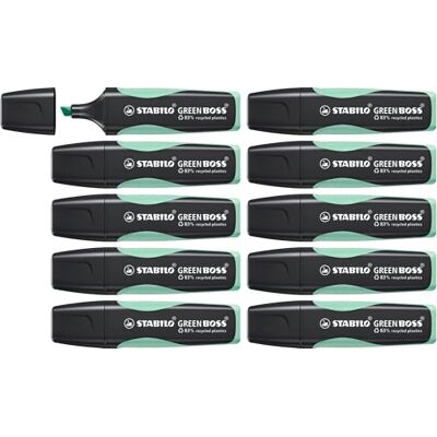 STABILO Umweltfreundlicher Textmarker GREEN BOSS Pastel 10er Pack Hauch von Minzgrün STABILO Umweltfreundlicher Textmarker GREEN BOSS Pastel 10er Pack Hauch von Minzgrün