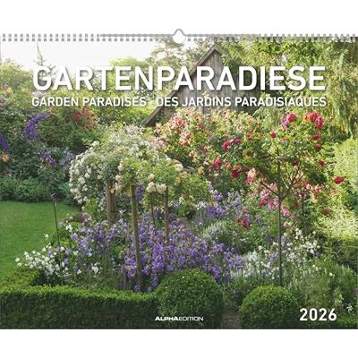 Alpha Gartenparadiese 2026 – Wandkalender 52×42,5 cm mit 12 traumhaften Gartenmotiven, hochwertiger Blumenkalender mit Spiralbindung, ideales Geschenk für Naturfreunde & Gartenliebhaber Alpha Gartenparadiese 2026 – Wandkalender 52×42,5 cm mit 12 traumhaften Gartenmotiven, hochwertiger Blumenkalender mit Spiralbindung, ideales Geschenk für Naturfreunde & Gartenliebhaber
