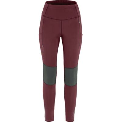 Fjällräven Damen Abisko Värm Trekking Tights, Port/Iron Grey, M Fjällräven Damen Abisko Värm Trekking Tights, Port/Iron Grey, M