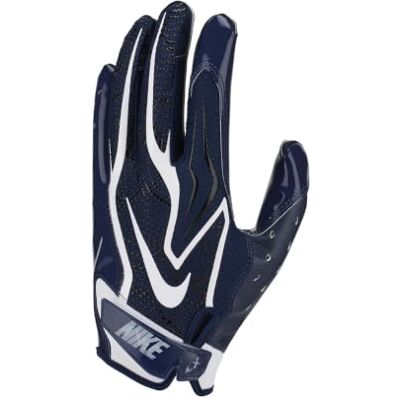 Nike Vapor Jet 9.0 Football Handschuhe – Premium American Football Receiver Gloves – Leichter Grip & Performance Passform, College Navy/College Navy/White, L Nike Vapor Jet 9.0 Football Handschuhe – Premium American Football Receiver Gloves – Leichter Grip & Performance Passform, College Navy/College Navy/White, L