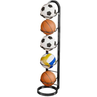 Riisoyu Balllagerregal, 5 Stufiger Ballständer Mehrschichtiges Integriertes Volleyball Fußballregal Abnehmbares Basketball Vertical Ball Aufbewahrungsregal Lagerregal für Bälle Vertikale Ballregal Riisoyu Balllagerregal, 5 Stufiger Ballständer Mehrschichtiges Integriertes Volleyball Fußballregal Abnehmbares Basketball Vertical Ball Aufbewahrungsregal Lagerregal für Bälle Vertikale Ballregal