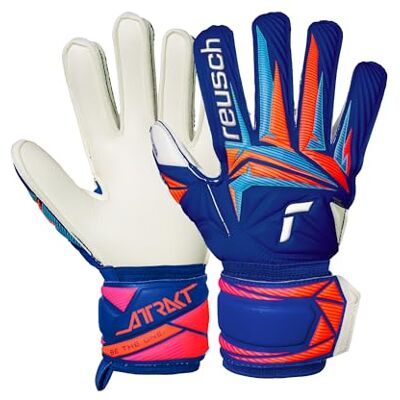 Reusch Torwarthandschuhe Kinder starker Grip & ergonomische Passform zuverlässige Performance, für Training & Spiel, geeignet für Naturrasen & Kunstrasen, Größe 4-8, Attrakt Advance Junior Reusch Torwarthandschuhe Kinder starker Grip & ergonomische Passform zuverlässige Performance, für Training & Spiel, geeignet für Naturrasen & Kunstrasen, Größe 4-8, Attrakt Advance Junior