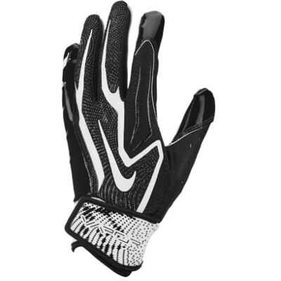Nike Youth Vapor Jet 9.0 Football Handschuhe – Junior American Football Receiver Gloves – Leichter Grip & Komfort für Nachwuchsspieler, Black/Black/White, L Nike Youth Vapor Jet 9.0 Football Handschuhe – Junior American Football Receiver Gloves – Leichter Grip & Komfort für Nachwuchsspieler, Black/Black/White, L