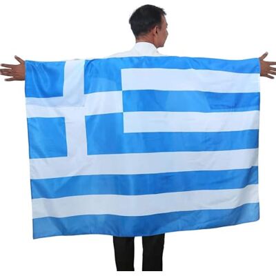 Sonia Originelli Fan Poncho Griechenland Umhang Flagge Fußball Fanartikel EM WM Karneval JGA Sonia Originelli Fan Poncho Griechenland Umhang Flagge Fußball Fanartikel EM WM Karneval JGA
