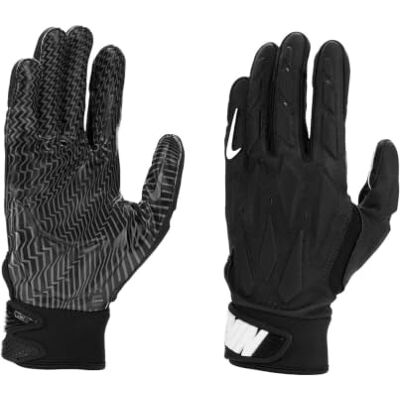 Nike D‑Tack 7.0 American Football Handschuhe – Football Receiver Gloves – Extra Grip & Flexible Passform für Training und Spiel, Black/Black/White, L Nike D‑Tack 7.0 American Football Handschuhe – Football Receiver Gloves – Extra Grip & Flexible Passform für Training und Spiel, Black/Black/White, L