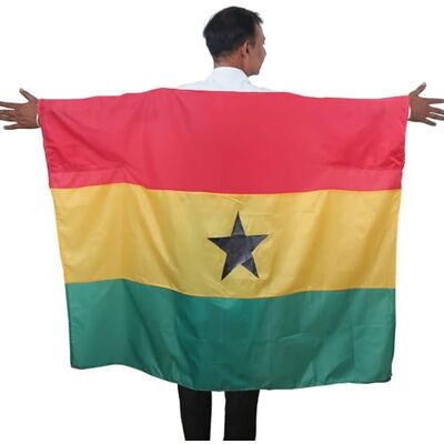 Sonia Originelli Fan Poncho Ghana Umhang Flagge Fußball Fanartikel EM WM Karneval JGA Sonia Originelli Fan Poncho Ghana Umhang Flagge Fußball Fanartikel EM WM Karneval JGA