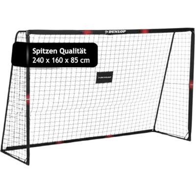 Dunlop Fußballtor Fussballtor 240 x 160 x 85 cm Fußball Tor Fussballtore für Garten Kinder und Erwachsene Fussball Trainingszubehör für Innen und Außen Metall Schwarz/Rot Dunlop Fußballtor Fussballtor 240 x 160 x 85 cm Fußball Tor Fussballtore für Garten Kinder und Erwachsene Fussball Trainingszubehör für Innen und Außen Metall Schwarz/Rot