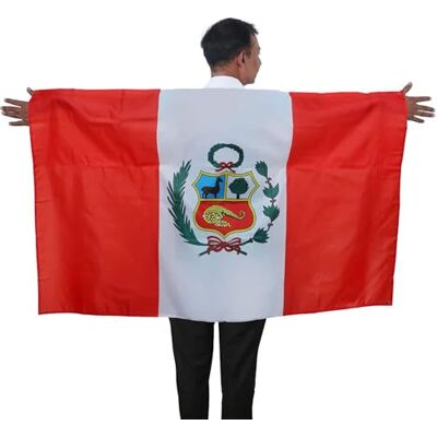 Sonia Originelli Fan Poncho Peru Umhang Flagge Fußball Fanartikel EM WM Karneval JGA Sonia Originelli Fan Poncho Peru Umhang Flagge Fußball Fanartikel EM WM Karneval JGA