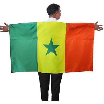Sonia Originelli Fan Poncho Senegal Umhang Flagge Fußball Fanartikel EM WM Karneval JGA Sonia Originelli Fan Poncho Senegal Umhang Flagge Fußball Fanartikel EM WM Karneval JGA
