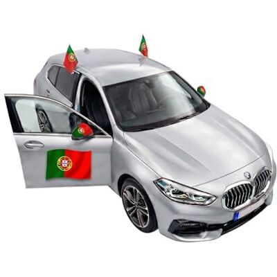 Sonia Originelli Auto Fahnen Portugal Set 2 x Autofahne, 2 x Überzieher Außenspiegel & 2 x Magnetfahnen, Fußball Fanartikel FZG für EM & WM, Portugal Flagge Fahrzeug Deko Sonia Originelli Auto Fahnen Portugal Set 2 x Autofahne, 2 x Überzieher Außenspiegel & 2 x Magnetfahnen, Fußball Fanartikel FZG für EM & WM, Portugal Flagge Fahrzeug Deko