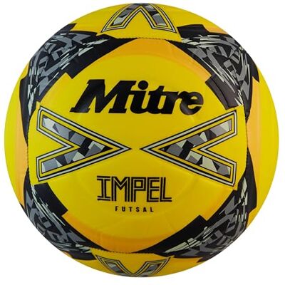 Mitre Impel Futsal-Ball Hallenfußball Fußball mit geringer Sprungkraft Fußball, Fluoreszierendes Gelb/Schwarz/Circular-Grau, 3 Mitre Impel Futsal-Ball Hallenfußball Fußball mit geringer Sprungkraft Fußball, Fluoreszierendes Gelb/Schwarz/Circular-Grau, 3
