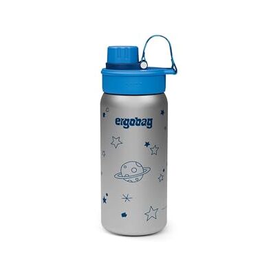 ergobag Edelstahl Trinkflasche Sternchen Dunkelblau 500 ml Fassungsvermögen mit verschiedenen Motiven für Kinder, auslaufsicher und leicht zu reinigen ergobag Edelstahl Trinkflasche Sternchen Dunkelblau 500 ml Fassungsvermögen mit verschiedenen Motiven für Kinder, auslaufsicher und leicht zu reinigen