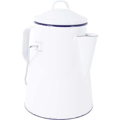 Bo-Camp Teekessel Emaille Weiß/Blau 1,6 Liter Bo-Camp Teekessel Emaille Weiß/Blau 1,6 Liter