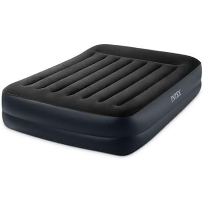 Intex Erwachsene Queen Pillow Rest Raised Airbed W/Fiber-Tech Bip, Top: Black/Bottom: Blue, 152 x 203 x 42 cm, 64124 Intex Erwachsene Queen Pillow Rest Raised Airbed W/Fiber-Tech Bip, Top: Black/Bottom: Blue, 152 x 203 x 42 cm, 64124