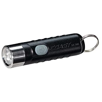 Coast KL20R 380 Lumen EDC wiederaufladbare leichte LED-Schlüsselanhänger-Taschenlampe, Schwarz Coast KL20R 380 Lumen EDC wiederaufladbare leichte LED-Schlüsselanhänger-Taschenlampe, Schwarz