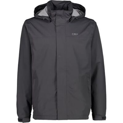 CMP Herrenjacke mit Kapuze und Druckknöpfen, Anthrazit, 46 CMP Herrenjacke mit Kapuze und Druckknöpfen, Anthrazit, 46
