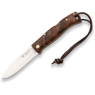 Joker Bushcraft-Messer ARTICA NN156 mit Griffen aus Walnussholz, 8 cm 14c28n D2 Klinge, Werkzeug für Angeln, Jagen, Camping und Wandern Joker Bushcraft-Messer ARTICA NN156 mit Griffen aus Walnussholz, 8 cm 14c28n D2 Klinge, Werkzeug für Angeln, Jagen, Camping und Wandern