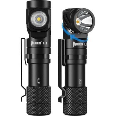 WUBEN L1 Taschenlampe LED Aufladbar, 2000 Lumens Doppelte Lichtquelle Hell Taktische Taschenlampe 180° Drehbarer Doppellichtkopf, Magnetische IP68 6 Lichtmodi für Outdoor Notfälle Camping (519A) WUBEN L1 Taschenlampe LED Aufladbar, 2000 Lumens Doppelte Lichtquelle Hell Taktische Taschenlampe 180° Drehbarer Doppellichtkopf, Magnetische IP68 6 Lichtmodi für Outdoor Notfälle Camping (519A)
