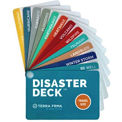 Terra Frma Notfallkarten – Kit Ready Notfall-Überlebenskarten, Anleitung, Notfallvorsorge, Anleitung für Katastrophen, Erdbeben, Wildfeuer, Reisen, Camping, Strumpffüller Terra Frma Notfallkarten – Kit Ready Notfall-Überlebenskarten, Anleitung, Notfallvorsorge, Anleitung für Katastrophen, Erdbeben, Wildfeuer, Reisen, Camping, Strumpffüller