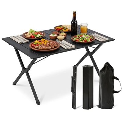 Relaxdays Campingtisch, klappbar, HBT:44 x 90 x 60 cm, Stahl & Kunststoff, Tragetasche, wetterfest, Gartentisch, schwarz Relaxdays Campingtisch, klappbar, HBT:44 x 90 x 60 cm, Stahl & Kunststoff, Tragetasche, wetterfest, Gartentisch, schwarz