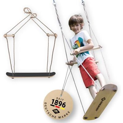 Schildkröt Skateboard Schaukel, außergewöhnliche Holzschaukel für Geschicklichkeit, Balance und Koordination, Anti-Rutsch Struktur, stehend in der Luft skaten oder sitzend schaukeln, 970519 Schildkröt Skateboard Schaukel, außergewöhnliche Holzschaukel für Geschicklichkeit, Balance und Koordination, Anti-Rutsch Struktur, stehend in der Luft skaten oder sitzend schaukeln, 970519